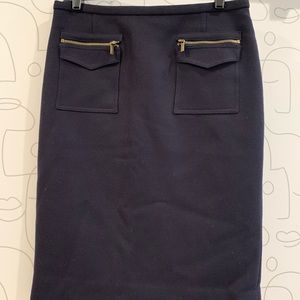 J. Crew black wool pencil skirt